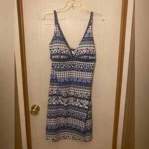 NWT Tommy Bahama Blue and White Paisley Terrace Swim/Sun Dress Size L
